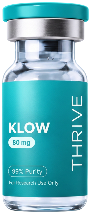 Front of Thrive Bio Labs KLOW research vial